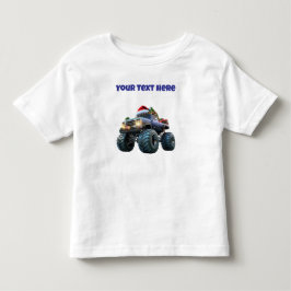 Bebé Camiseta editable de camión monstruo azul para niñ