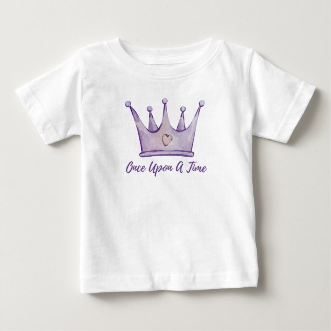 Bebé Camiseta Érase una Vez – Corona de Princesa de Cue (Anverso)