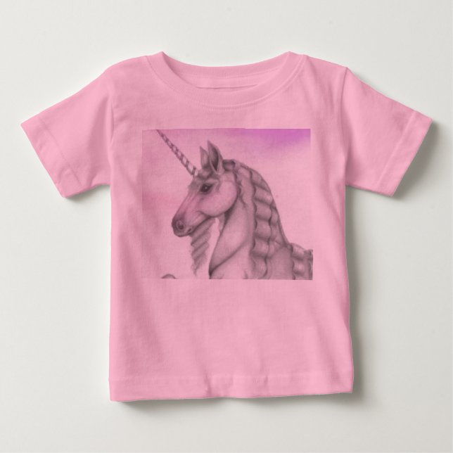 Bebé Camiseta espumosa de unicornio (Anverso)