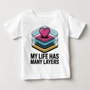 Bebé Camiseta estética CMYK capas de vida de diseñador