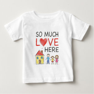 Bebé Camiseta familiar de dibujo con crayones tanto amo