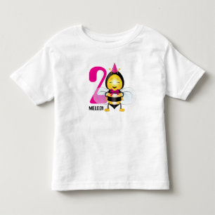 Bebé Camiseta feliz Chica de abejas para el cumpleaños 