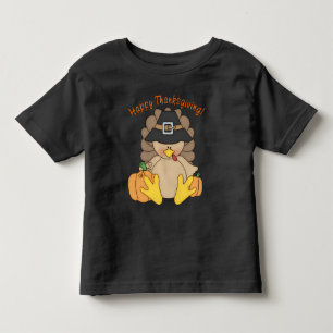 Bebé Camiseta feliz de Acción de Gracias para el peque