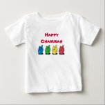 Bebé Camiseta feliz de Chanukah<br><div class="desc">Camiseta feliz de Chanukah con el hannukkah Chanukdah del dreidelshanukah</div>