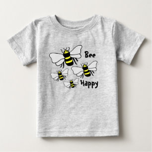 Bebé Camiseta feliz del niño de la "abeja de muchas