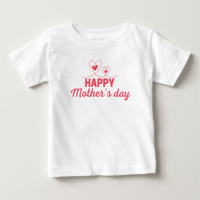 Bebé Camiseta feliz Día de la Madre (Anverso)