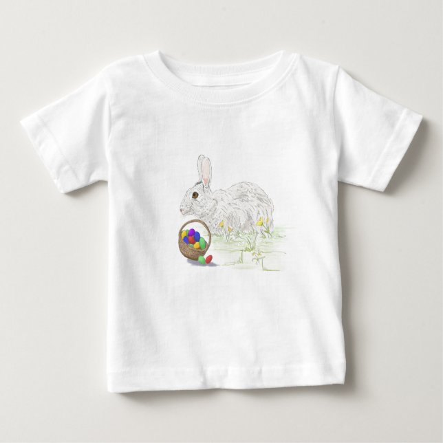 Bebé Camiseta fina para bebés de Pascua (Anverso)