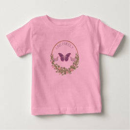 Bebé Camiseta floral de mariposa Vive libremente