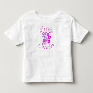 Bebé Camiseta florida de la hermana bonito