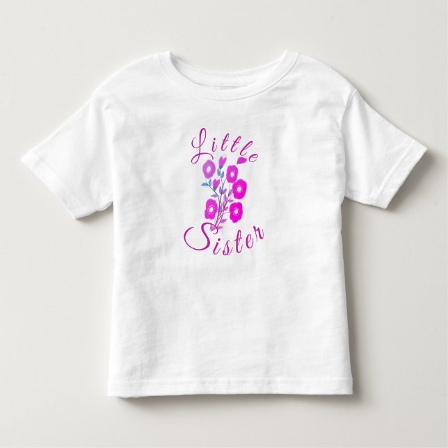 Bebé Camiseta florida de la hermana bonito (Anverso)
