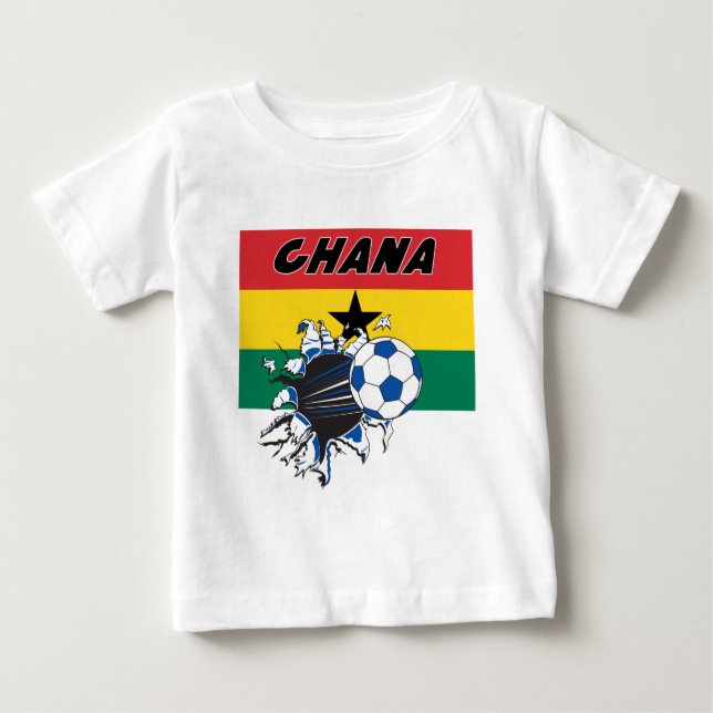 Bebé Camiseta Futbol de Ghana (Anverso)