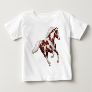 Bebé Camiseta galopante del niño del caballo de la