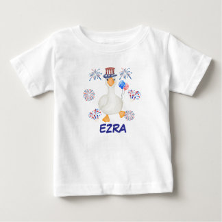 Bebé Camiseta ganosa personalizada para niños el 4 de j