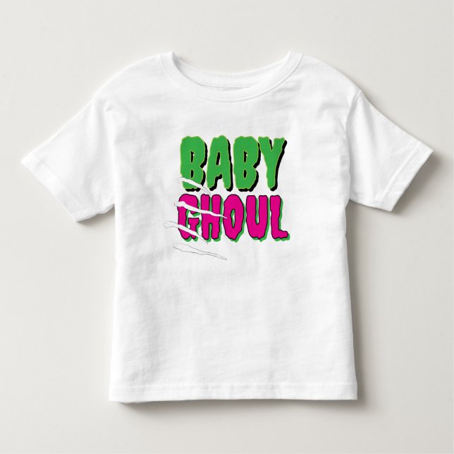 Bebé Camiseta graciosa y graciosa de "Baby Ghoul" (Anverso)