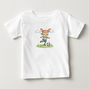 Bebé Camiseta gráfica adorable de cervatillo de fútbol