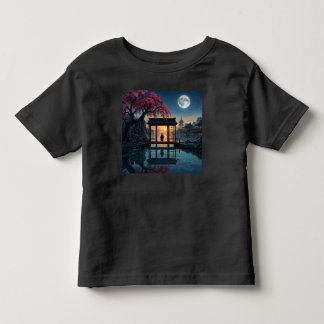 Bebé Camiseta gráfica de bosque nocturno místico