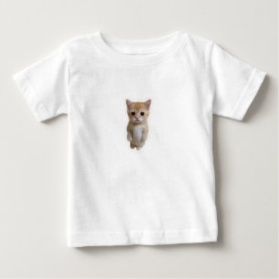 Bebé Camiseta gráfica de gato inocente
