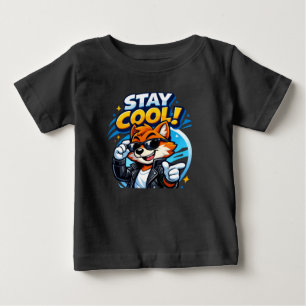 Bebé Camiseta gráfica de zorro para niños – Algodón con