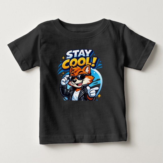 Bebé Camiseta gráfica de zorro para niños – Algodón con (Anverso)