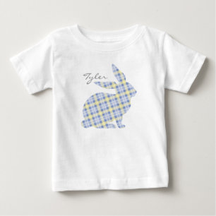 Bebé Camiseta gráfica del conejo azul de Pascua para ni