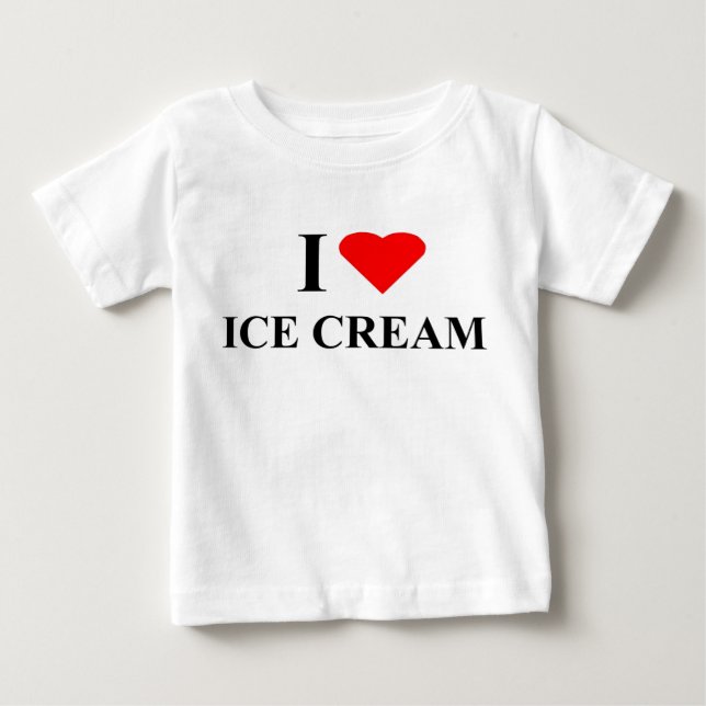 Bebé Camiseta - helado del amor de I (Anverso)