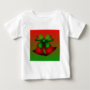 Bebé Camiseta I de las campanas rojas de los navidades