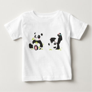Bebé Camiseta impresa de panda suave para bebés
