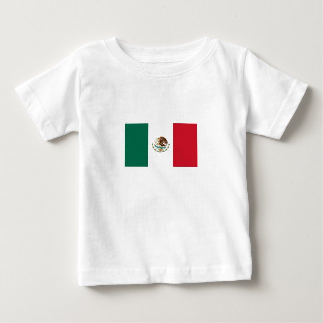 Bebé Camiseta infantil con bandera de México (Anverso)