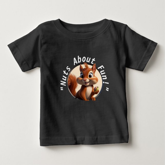 Bebé Camiseta infantil con lustra de ardilla adorable (Anverso)