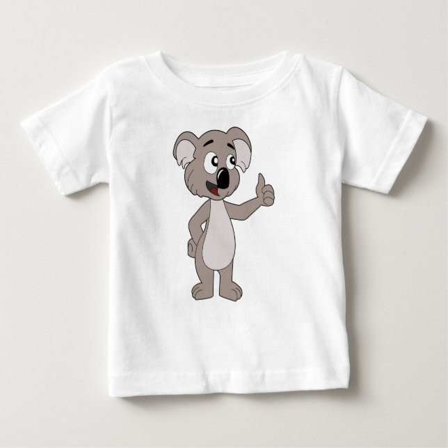 Bebé Camiseta infantil con personalizado de oso koala (Anverso)