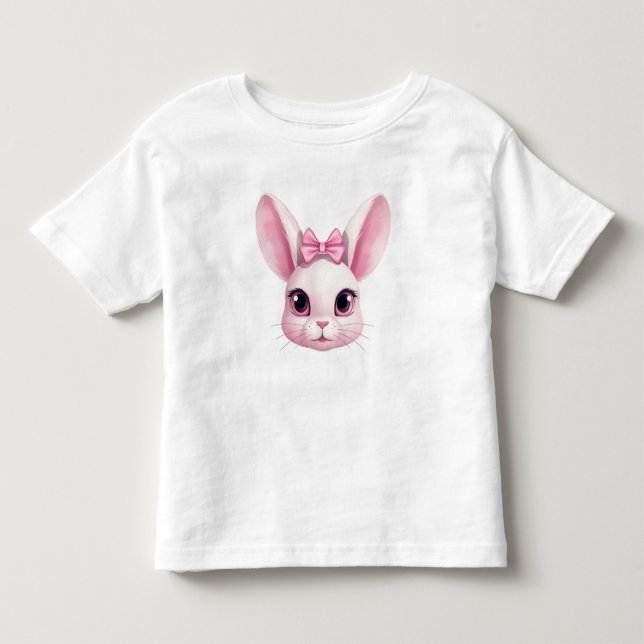 Bebé Camiseta infantil con retrato de adorable conejo d (Anverso)