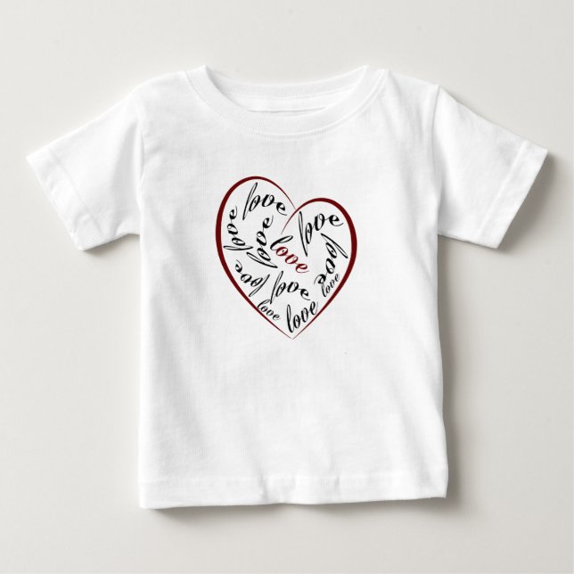 Bebé Camiseta infantil Corazón de amor (Anverso)