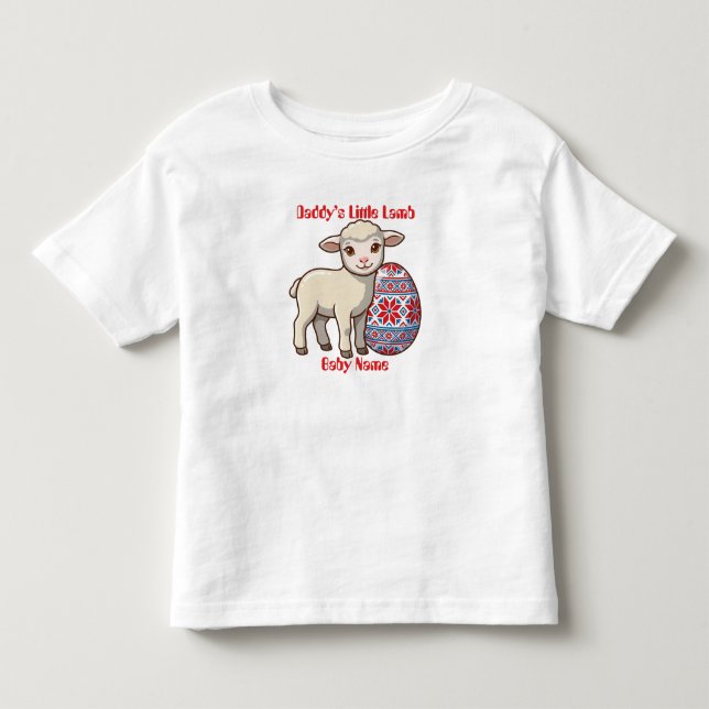 Bebé Camiseta infantil Cordero de Pascua Brillo Vinílic (Anverso)