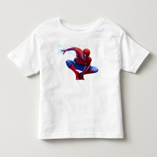 Bebé Camiseta infantil de acción de superhéroe araña (Anverso)