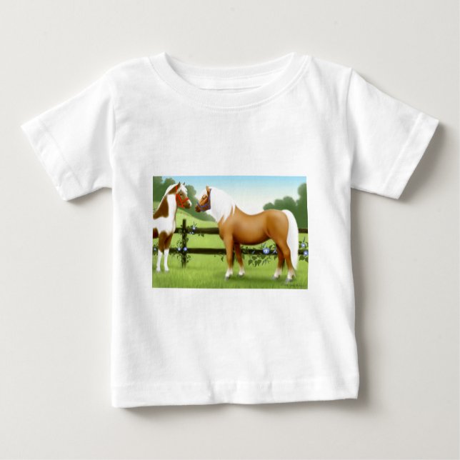 Bebé Camiseta infantil de amigos de caballos (Anverso)