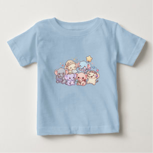 Bebé Camiseta infantil de amigos elefantes lindos