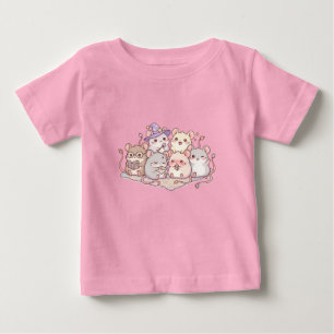 Bebé Camiseta infantil de amigos ratones lindos
