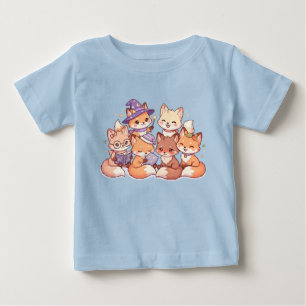 Bebé Camiseta infantil de amigos zorros lindos