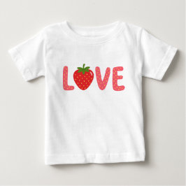 Bebé Camiseta infantil de amor de fresa linda