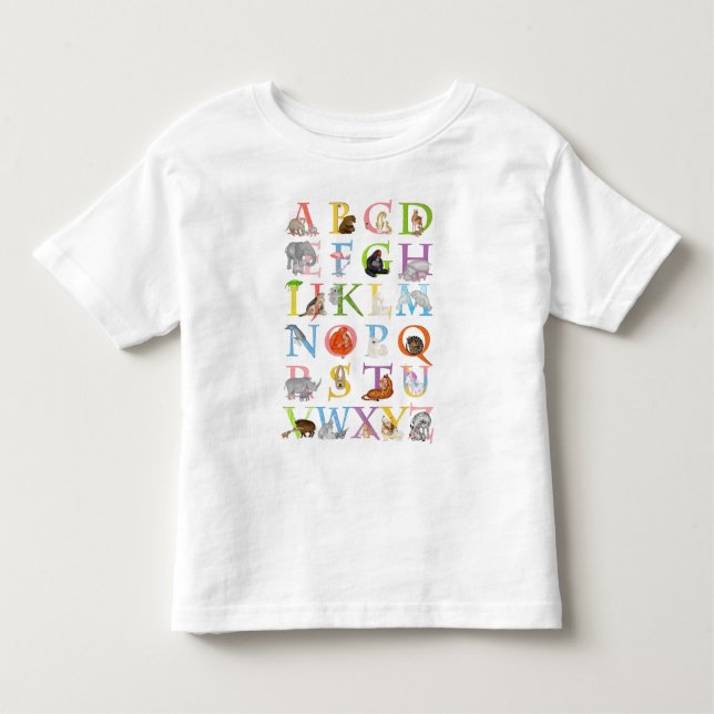Bebé Camiseta infantil de Animal ABC (Anverso)
