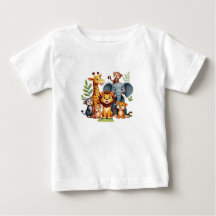 Camiseta infantil de animales de safari lindos