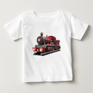 Bebé Camiseta infantil de aventuras – Tren de Vapor Roj