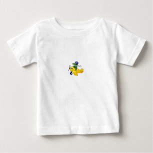Bebé Camiseta infantil de avión de caimán de dibujos an