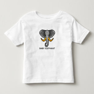 Bebé Camiseta infantil de cabeza de elefante linda Anim