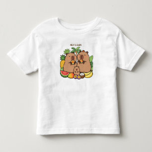 Bebé Camiseta infantil de carpincho lindo, frutas y sie