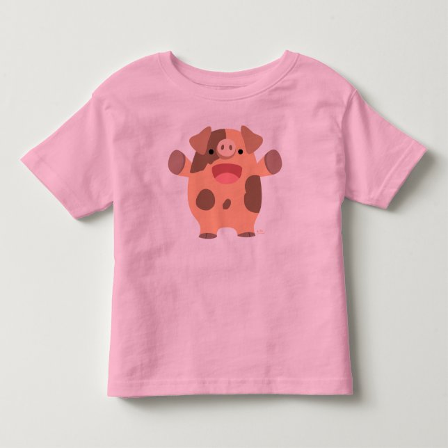 Bebé Camiseta infantil de cerdo Personalizado amigable (Anverso)