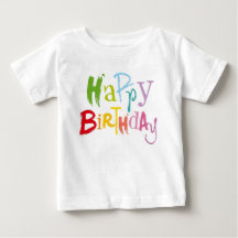 Camiseta infantil de cumpleaños colorida