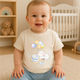 Bebé Camiseta infantil de cumpleaños de cordero con acu