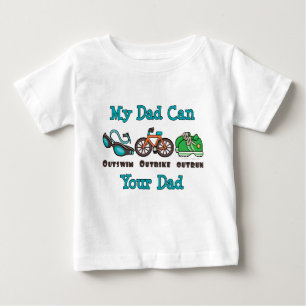 Bebé Camiseta infantil de Dad Triathlon