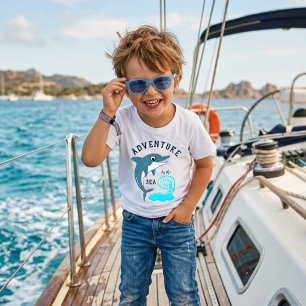 Bebé Camiseta infantil de delfín y ola de Aventura junt